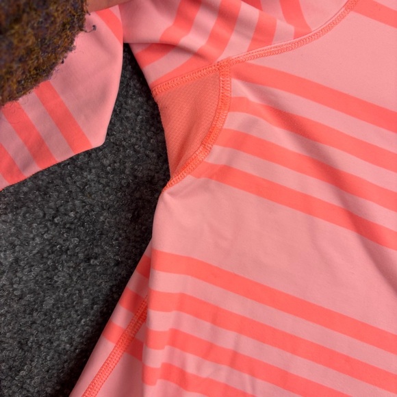 LULULEMON Women’s Lululemon Run: Warm Up Crew Ocean Stripe Coral /Orange size 10 - Picture 5 of 11